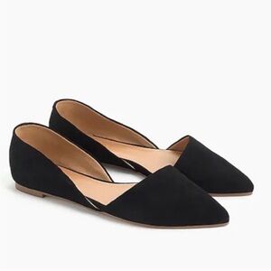 J. Crew Zoe Black Pointed D'Orsay Flats - Worn Once